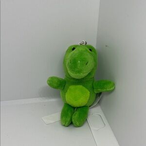Green Plush Dinosaur key chain by Mascot factory